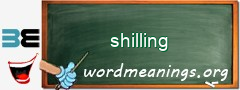 WordMeaning blackboard for shilling